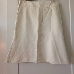 Armani Collezioni Elegant Off-White A-Line Skirt